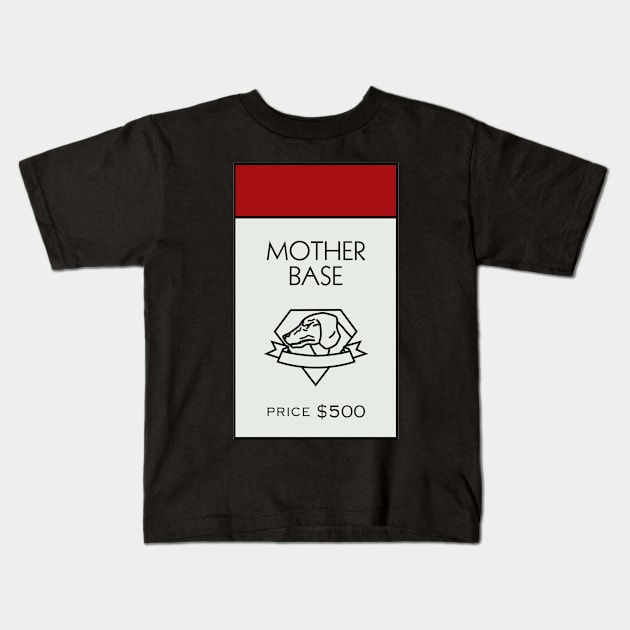 Mother Base - Property Card Kids T-Shirt by huckblade